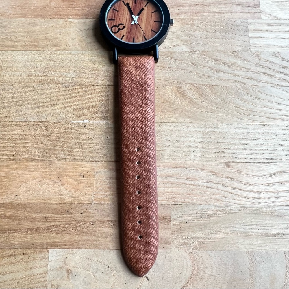 Unbranded wood grain brown fashion watch NEW BATTERY - Picture 4 of 7